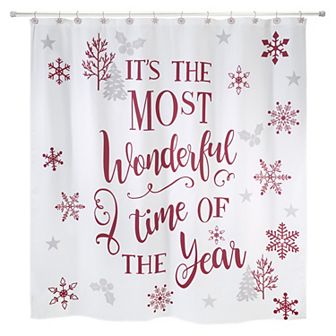 Avanti Sparkle "Most Wonderful Time Of The Year" Shower Curtain