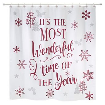 Avanti Sparkle "Most Wonderful Time Of The Year" Shower Curtain