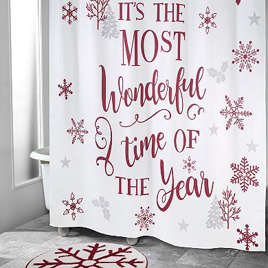 Avanti Sparkle "Most Wonderful Time Of The Year" Shower Curtain