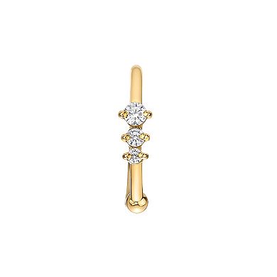 Lila Moon 14k Gold Cubic Zirconia Open Nose Ring