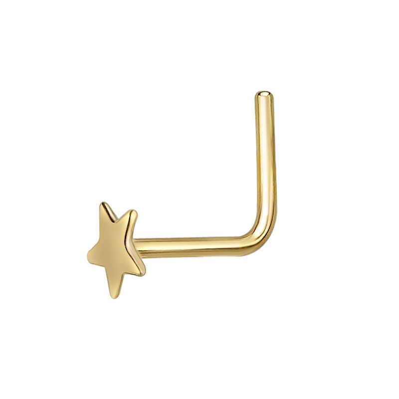 Lila Moon 14k Gold Star Nose Ring Stud, Womens, Yellow