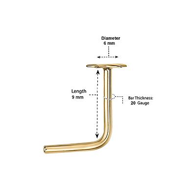 Lila Moon 14k Gold Star Nose Ring Stud