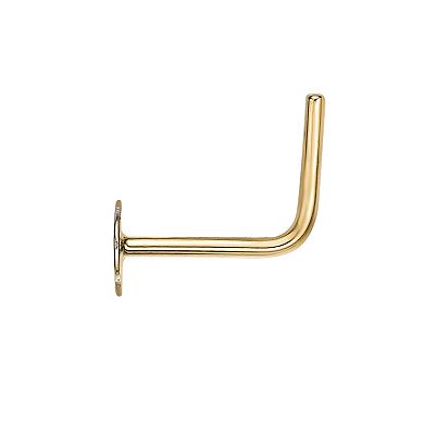 Lila Moon 14k Gold Hamsa Hand 90-Degree Nose Ring Stud