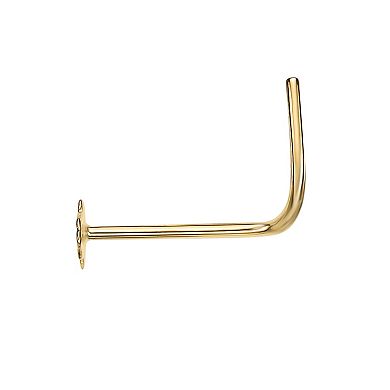 Lila Moon 14k Gold Hamsa Hand Curved Nose Ring Stud