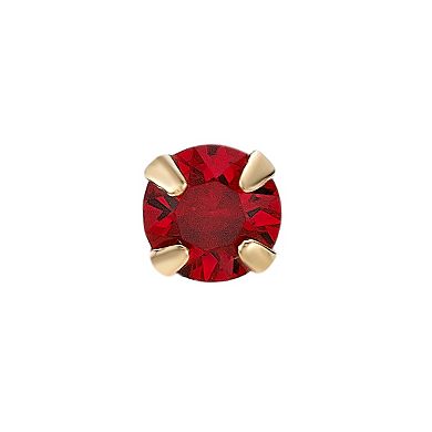 Lila Moon 14k Gold 3 mm Red Crystal Nose Ring Stud