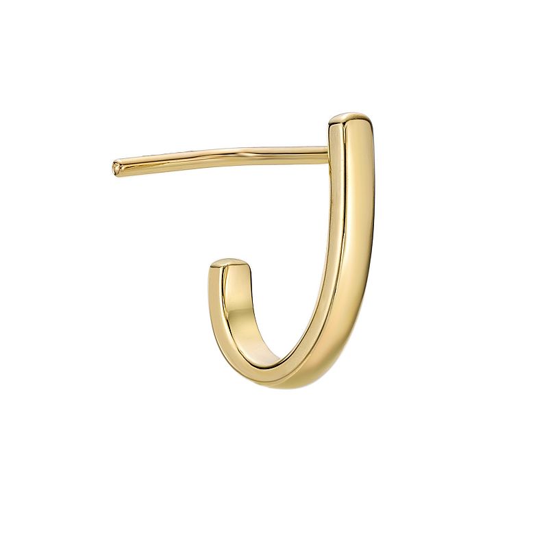 Lila Moon 14k Gold 90-Degree J-Hoop Nose Ring, Womens, Yellow