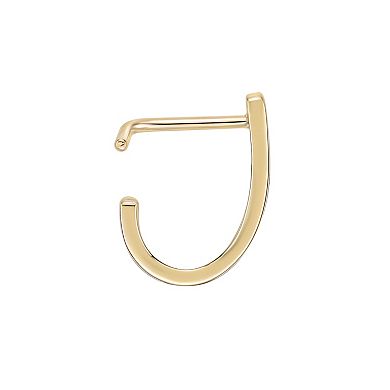 Lila Moon 14k Gold 90-Degree J-Hoop Nose Ring