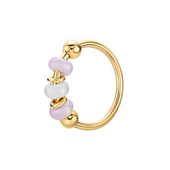Lila Moon 14k Gold Seamless Pink Beaded Nose Ring