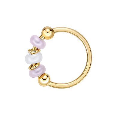 Lila Moon 14k Gold Seamless Pink Beaded Nose Ring