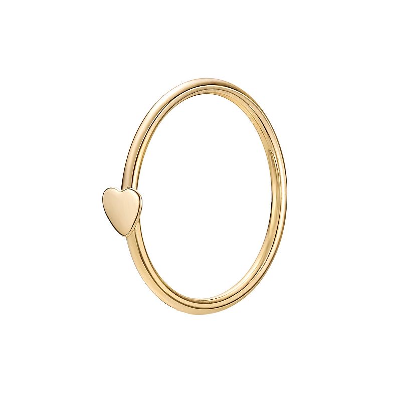 Lila Moon 14k Gold 8 mm Seamless Heart Nose Ring, Womens, Yellow