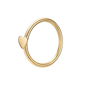 Lila Moon 14k Gold 10 mm Seamless Heart Nose Ring