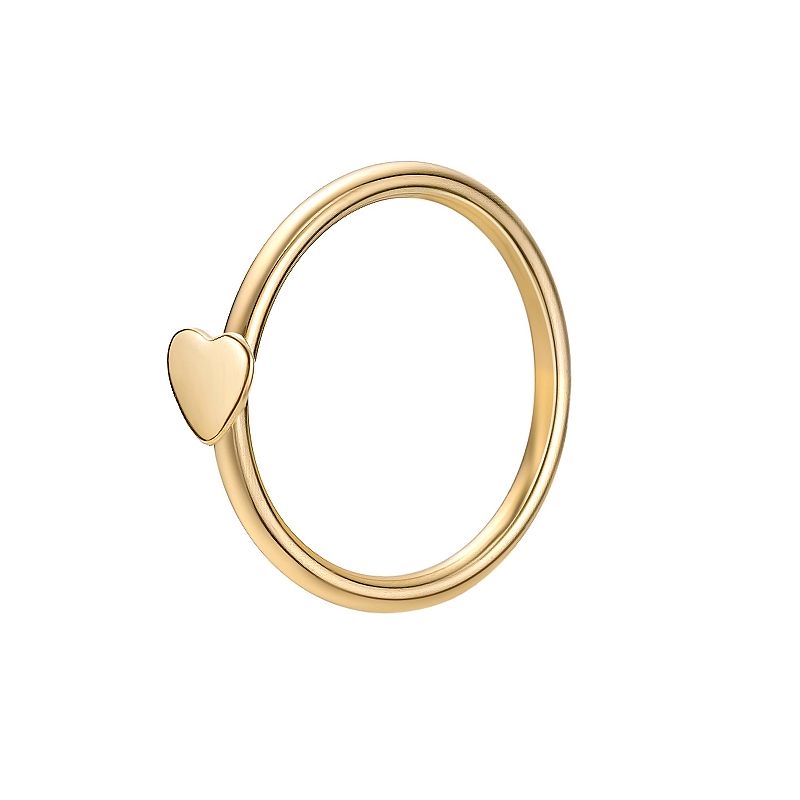 Lila Moon 14k Gold 10 mm Seamless Heart Nose Ring, Womens, Yellow