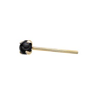Lila Moon 14k Gold 2.5 mm Onyx Nose Stud