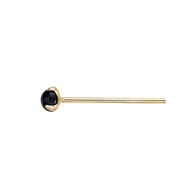 Lila Moon 14k Gold 2.5 mm Onyx Nose Stud