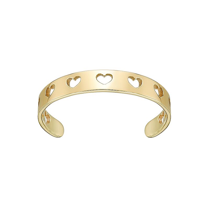 Lila Moon 10k Gold Heart Cutout Toe Ring, Womens, Yellow