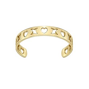 Lila Moon 10k Gold XO Cutout Toe Ring