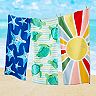 Great Bay Home Cotton Vibrant Prints Quick Dry Beach Towel