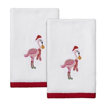 Avanti Flamingo Jingle Fingertip Towel 2 pc Set