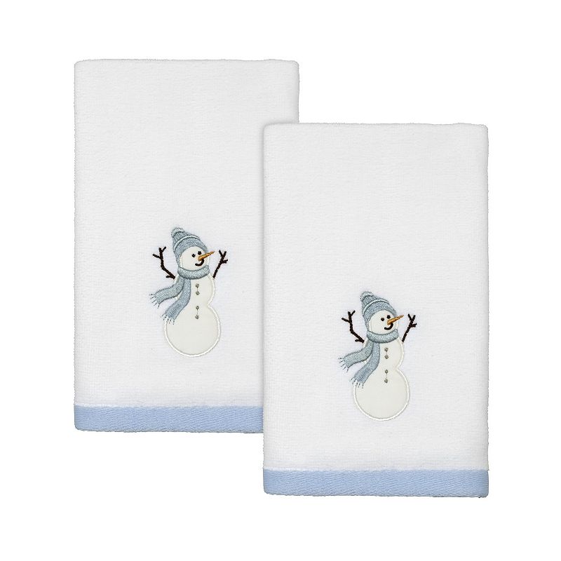 Avanti Frosty Friends Fingertip Towel 2-piece Set, White, FINGER TIP