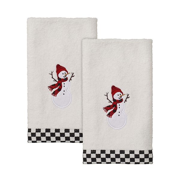 Avanti Rustic Pals Snowmen Fingertip Towel 2piece Set