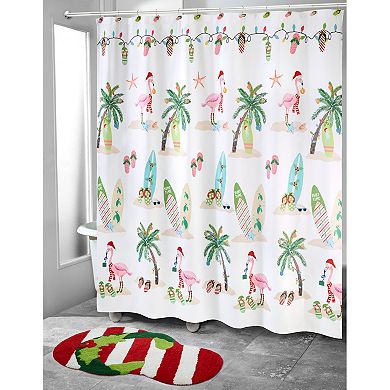 Avanti Flamingo Jingle Shower Curtain