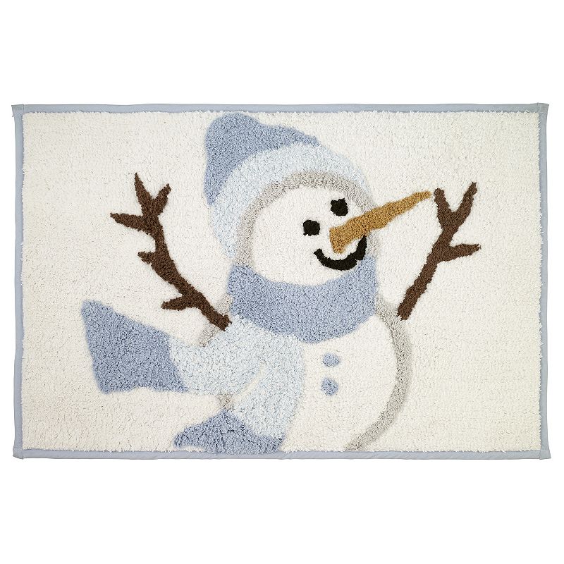 Avanti Frosty Friends Snowman Bath Rug, White