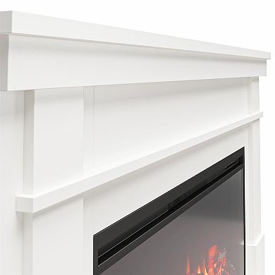 Ameriwood Home Elmcroft Wide Mantel with Linear Electric Fireplace