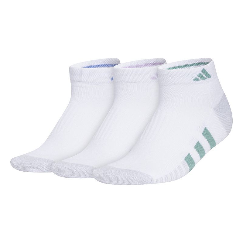 Women's adidas Cushioned 3.0 3-Pack Low Cut Socks, Size: 5-10, White Blue