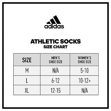 Women's adidas Cushioned 3.0 3-Pack Monochrome Crew Socks