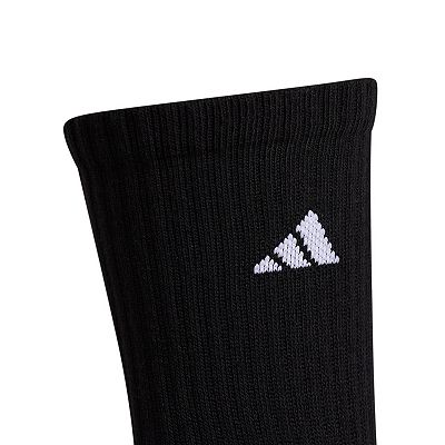 Women's adidas Cushioned 3-Pack Monochrome Crew Socks