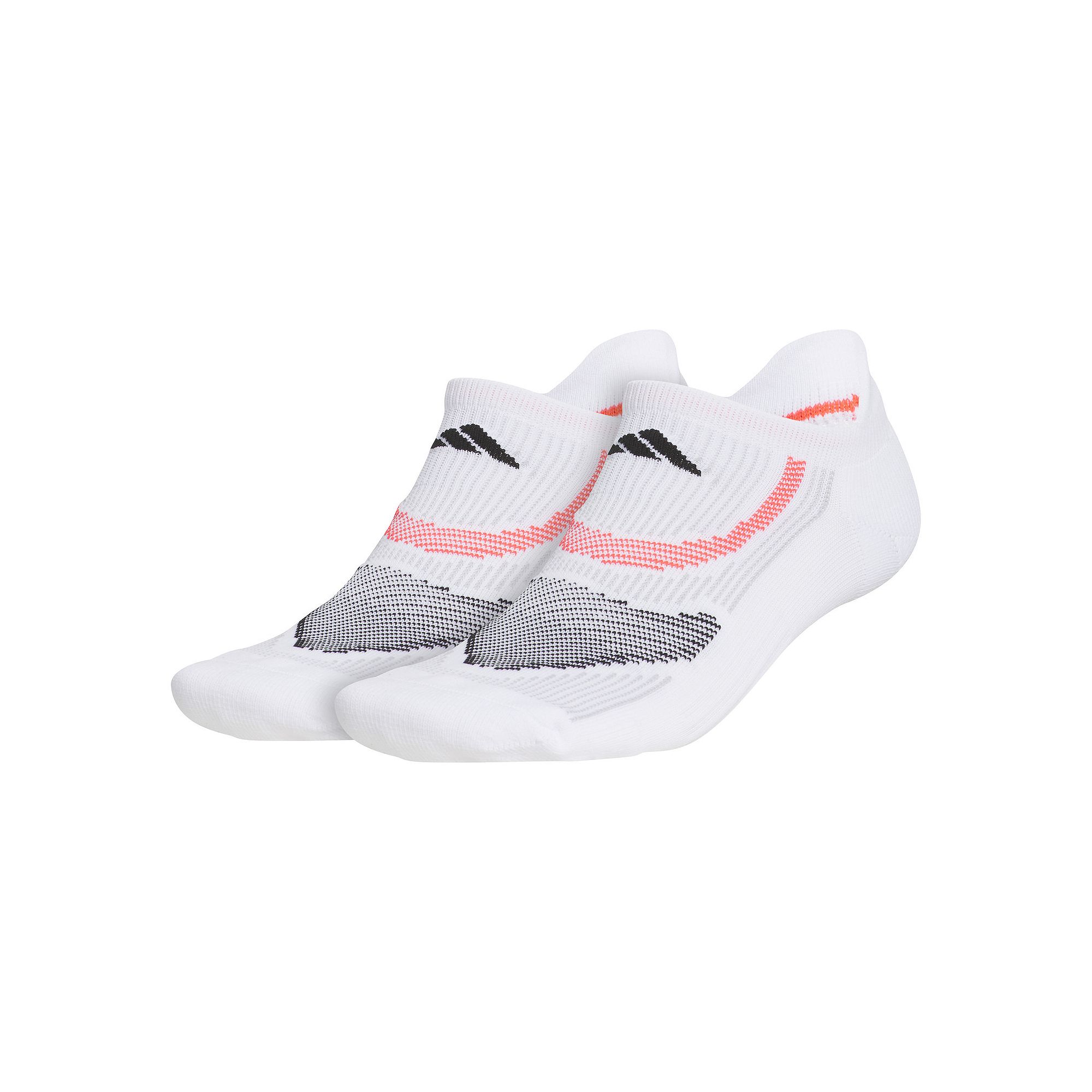 Womens adidas Superlite Performance 2-Pack No Show Socks, Size: 6-9, White