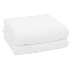 Set Of 2 Monogrammed Bath Towels Cream/k - Linum Home Textiles