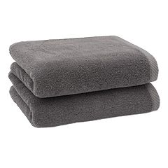 Just Home Black Hand Towel