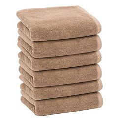 Set of 2 Monogrammed Bath Towels Brown/d - Linum Home Textiles