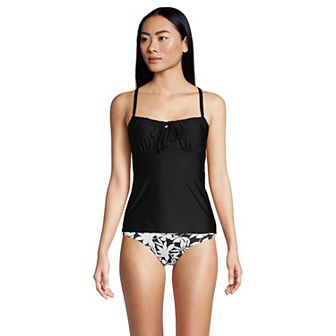Women's Lands' End D-Cup UPF 50 Underwire Tankini Swim Top