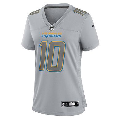 Women's Nike Justin Herbert Gray Los Angeles Chargers Atmosphere Fashion Game Jersey