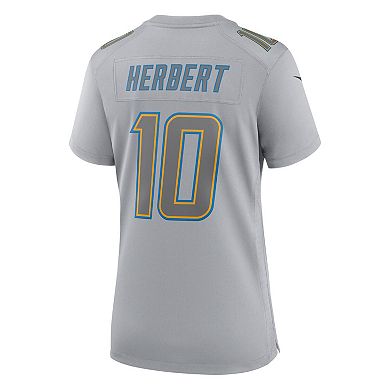 Women's Nike Justin Herbert Gray Los Angeles Chargers Atmosphere Fashion Game Jersey