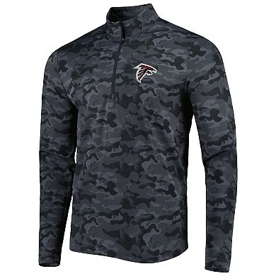Men's Antigua Black Atlanta Falcons Brigade Quarter-Zip Sweatshirt