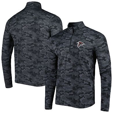 Men's Antigua Black Atlanta Falcons Brigade Quarter-Zip Sweatshirt