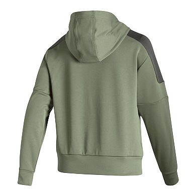 Women's adidas Olive Miami Hurricanes Salute to Service Military Appreciation Pullover Hoodie