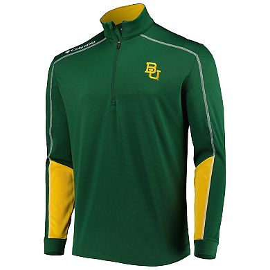 Men's Columbia Green Baylor Bears Shotgun 2.0 Omni-Wick Quarter-Zip Jacket
