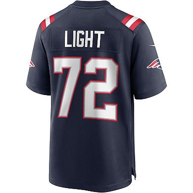 Men's Nike Matt Light Navy New England Patriots Game Retired Player Jersey