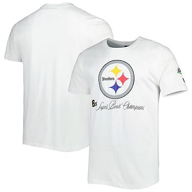 Men's New Era White Pittsburgh Steelers Historic Champs T-Shirt