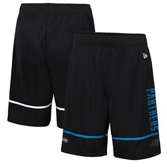 Men's New Era Black Carolina Panthers Combine Authentic Rusher Training Shorts