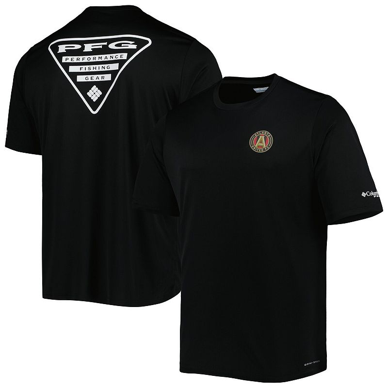 Mens Columbia Black Atlanta United FC Terminal Tackle Omni-Shade T-Shirt, 