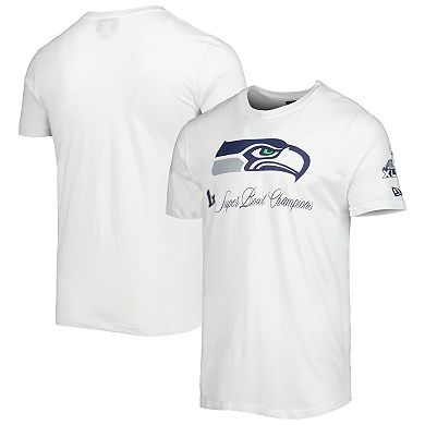 Men's New Era White Seattle Seahawks Historic Champs T-Shirt