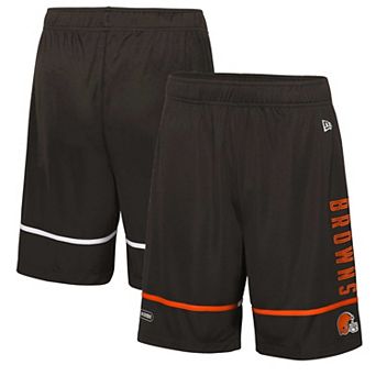 Men's New Era Black Cleveland Browns Combine Authentic Rusher Training Shorts