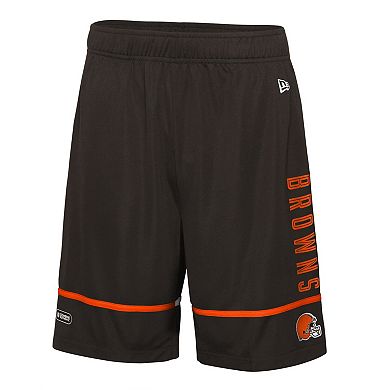 Men's New Era Black Cleveland Browns Combine Authentic Rusher Training Shorts