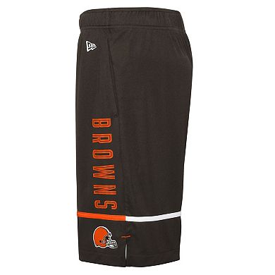 Men's New Era Black Cleveland Browns Combine Authentic Rusher Training Shorts