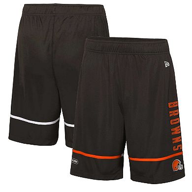 Men's New Era Black Cleveland Browns Combine Authentic Rusher Training Shorts